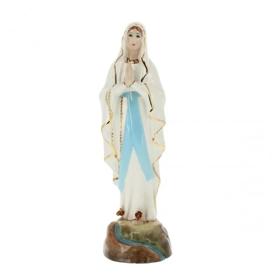 Statua Madonna Di Lourdes Ceramica 28 Cm 1 Statua Madonna Di Lourdes Ceramica 28 Cm