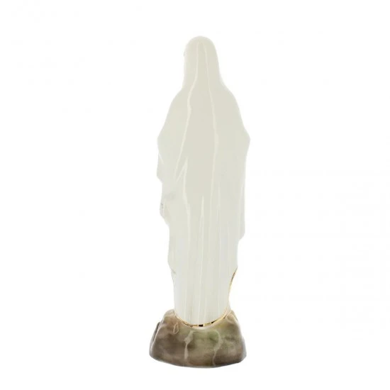 Statua Madonna Di Lourdes Ceramica 28 Cm 4 Statua Madonna Di Lourdes Ceramica 28 Cm - immagine 4