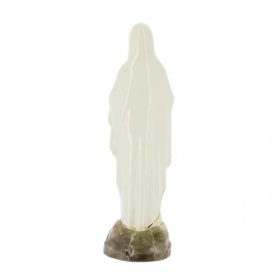 Statua Madonna Di Lourdes Ceramica 33 Cm 4 Statua Madonna Di Lourdes Ceramica 33 Cm - immagine 4