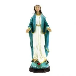 Statua Madonna Miracolosa In Resina Dipinta 40 Cm