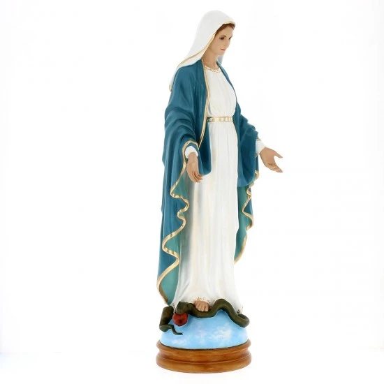 Statua Madonna Miracolosa Resina Colorata 70 Cm 4 Statua Madonna Miracolosa Resina Colorata 70 Cm - immagine 4